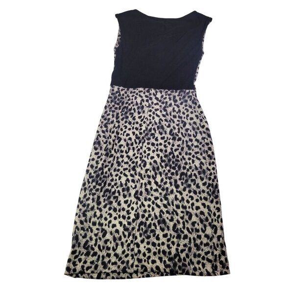Rebecca Taylor Women Elegant Casual Leopard Print Sleeveless Midi Dress Size XS - Picture 6 of 6